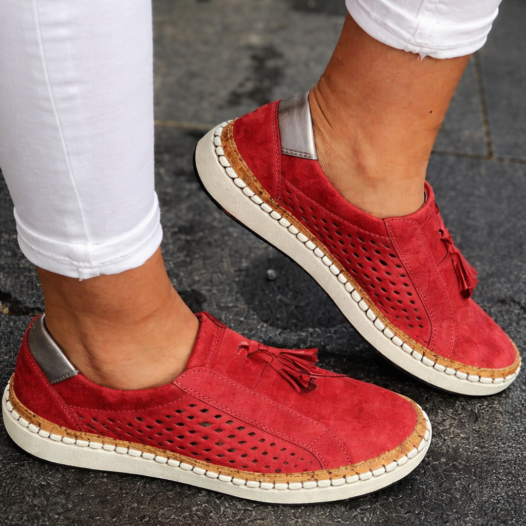 Women's Slip On Walking Sneakers Casual Tassel Loafers