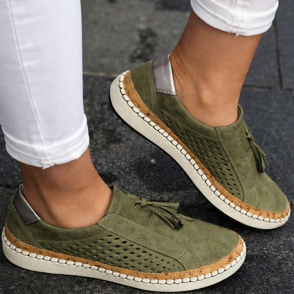 Women's Slip On Walking Sneakers Casual Tassel Loafers