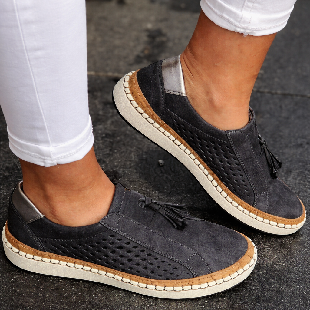 Women's Slip On Walking Sneakers Casual Tassel Loafers