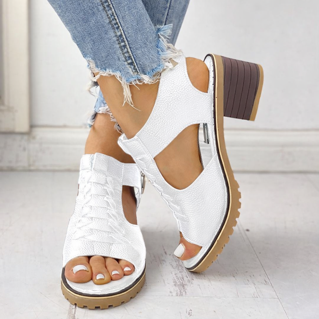 Women's Work Ankle Sandals Heels Platform Lace Up