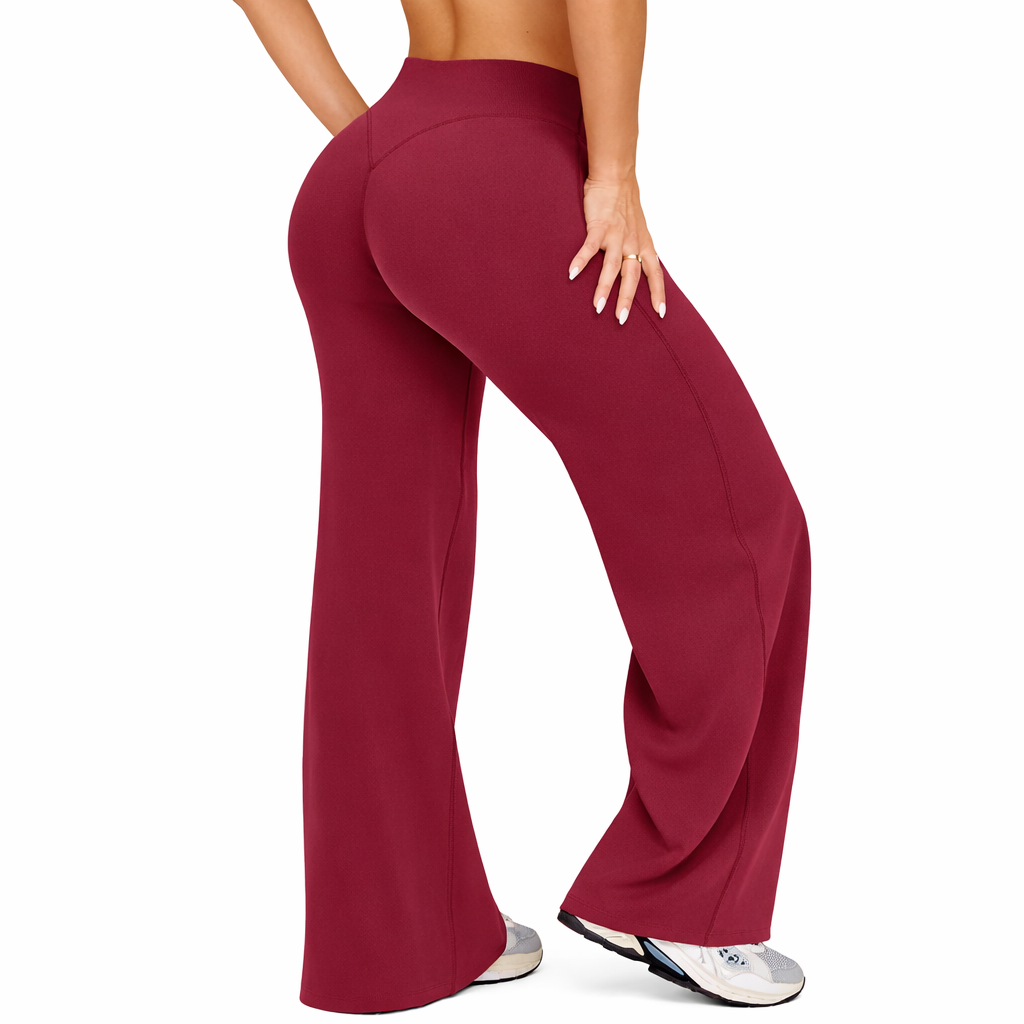 Womens Flared Yoga Pants High Waist Stretch Fit