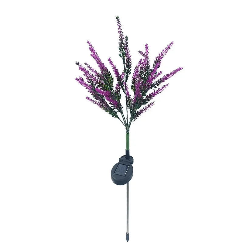 Luminous Bloom - Solar LED Garden Flower Lights for Outdoor Décor, Waterproof, Energy Efficient Lavender Design