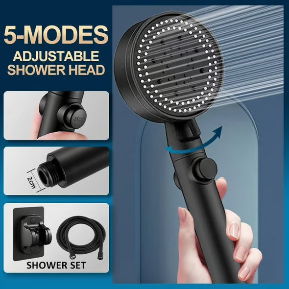 High Pressure Shower Head – 5 Settings & Easy Installation