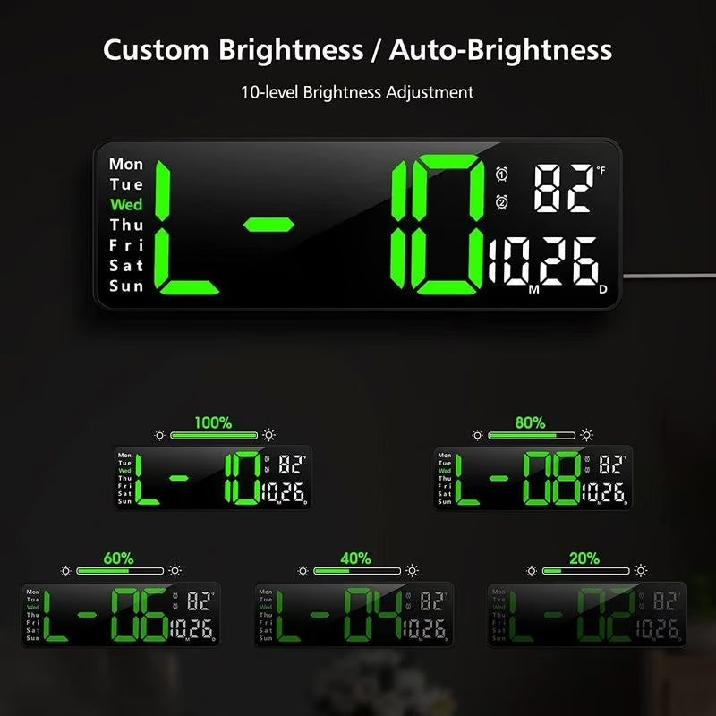 13” Smart Watch: Temperature, Date, Night Light & More