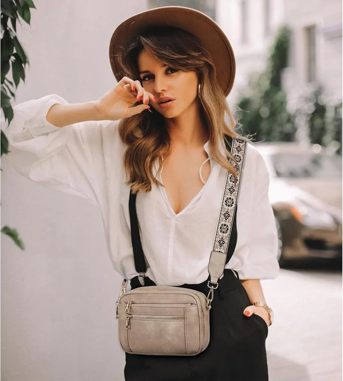 Handmade Crossbody Leather Bags with Colorful Straps - Stylish Purses & Wallets for Women