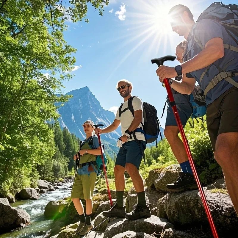 ALUSTEP – Adjustable Aluminum Trekking Poles with Soft Grip and Anti-Slip Tips