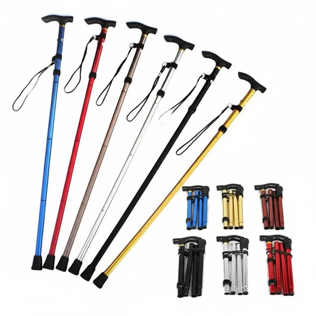 ALUSTEP – Adjustable Aluminum Trekking Poles with Soft Grip and Anti-Slip Tips
