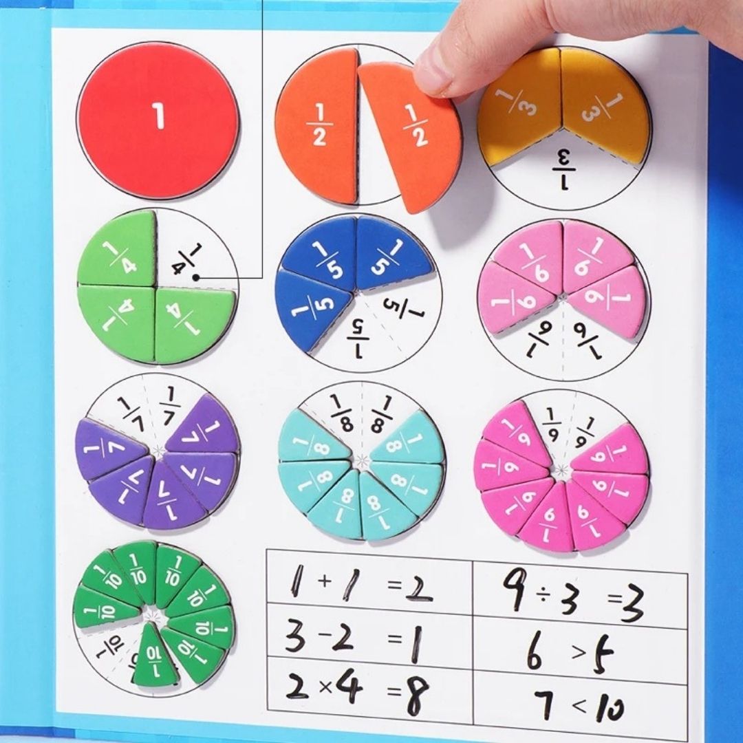 Livre de Fractions Magnétique Montessori - avichic™