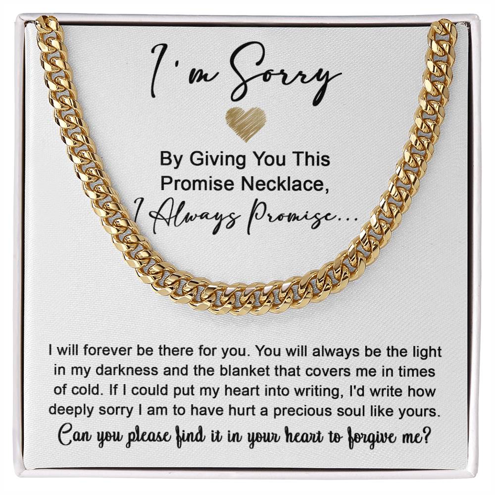 Sorry - Be The Light - Cuban Chain Link Necklace