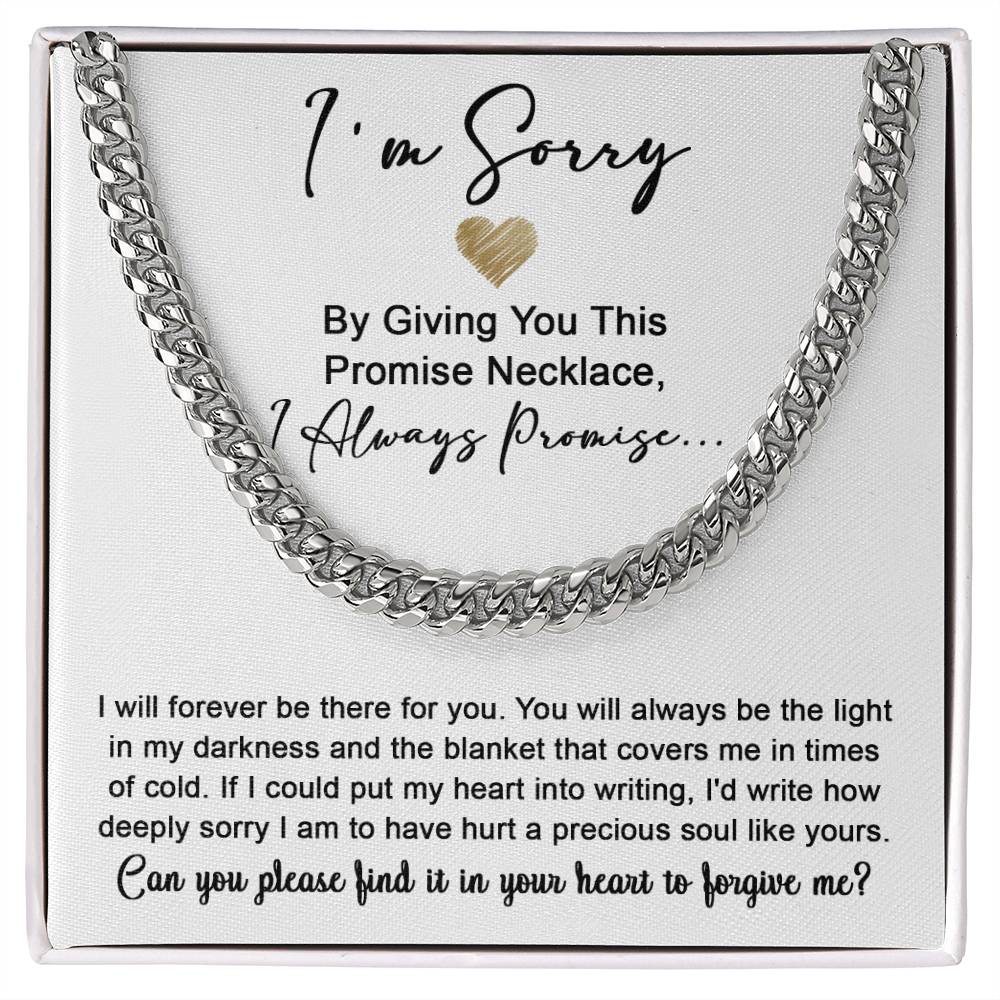 Sorry - Be The Light - Cuban Chain Link Necklace