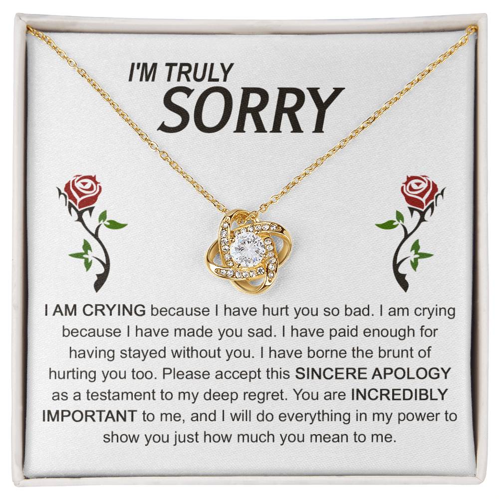 Sorry - Made You Sad - Love Knot Necklace