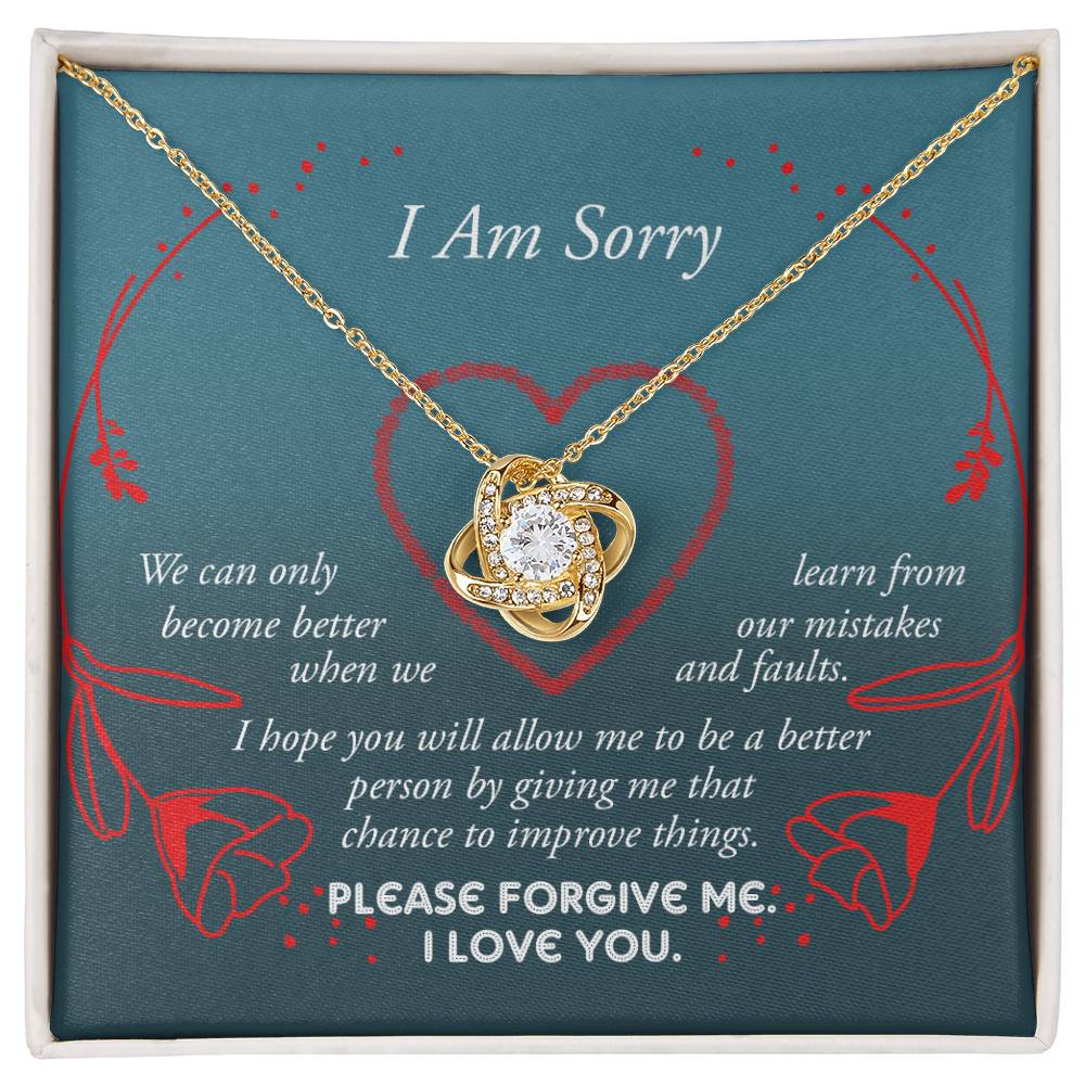 Sorry - Mistakes And Faults - Love Knot Necklace