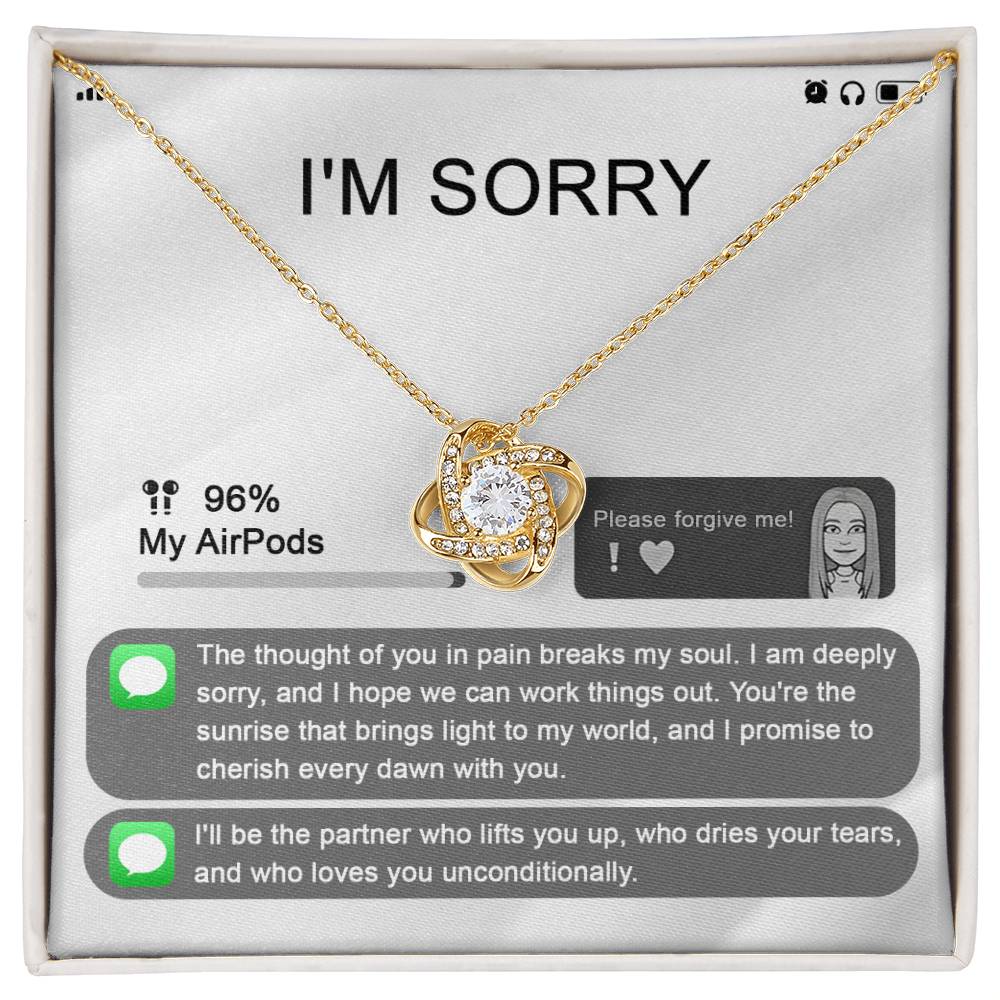 Sorry - Breaks My Soul - Love Knot Necklace
