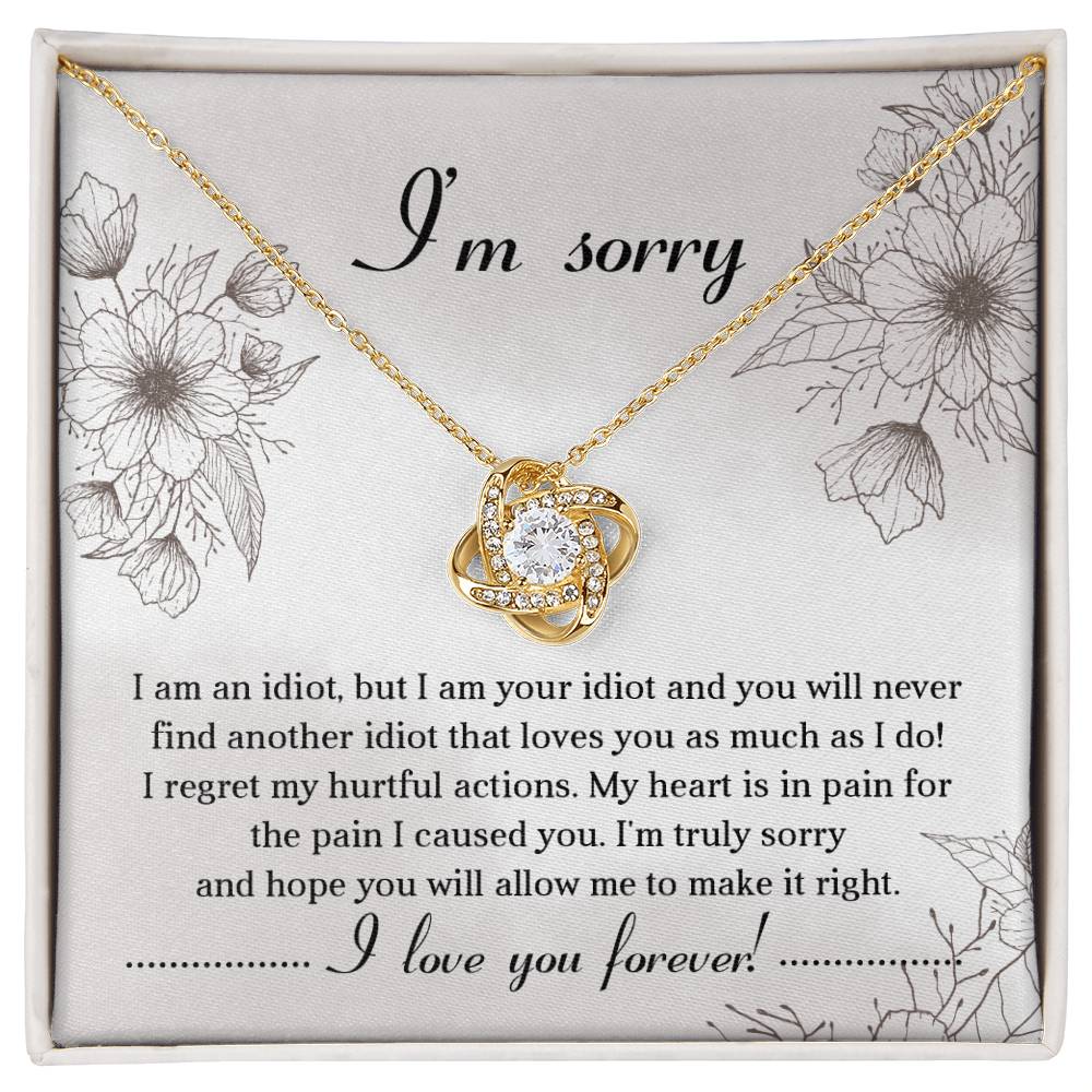 Sorry - For The Pain - Love Knot Necklace