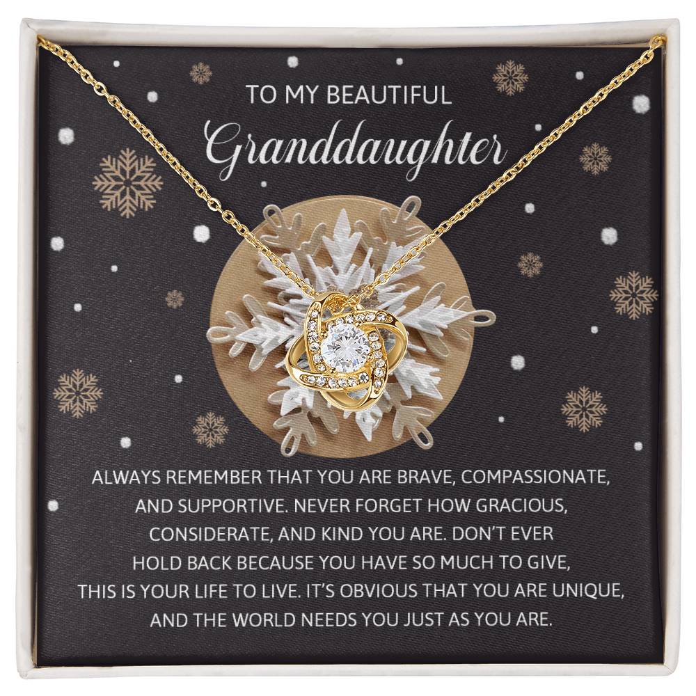Granddaughter - As You Are - Love Knot Necklace