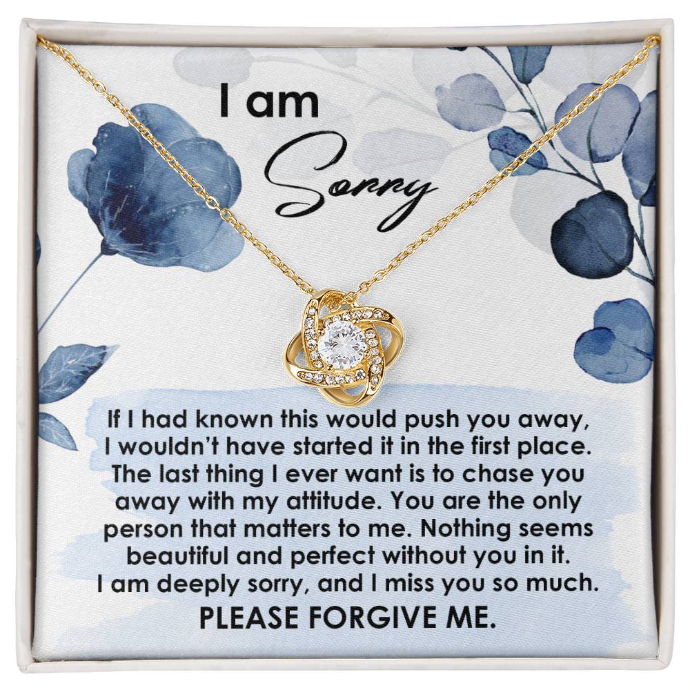 Sorry - Push You Away - Love Knot Necklace