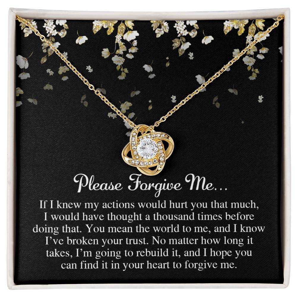 Sorry - Broken Your Trust - Love Knot Necklace