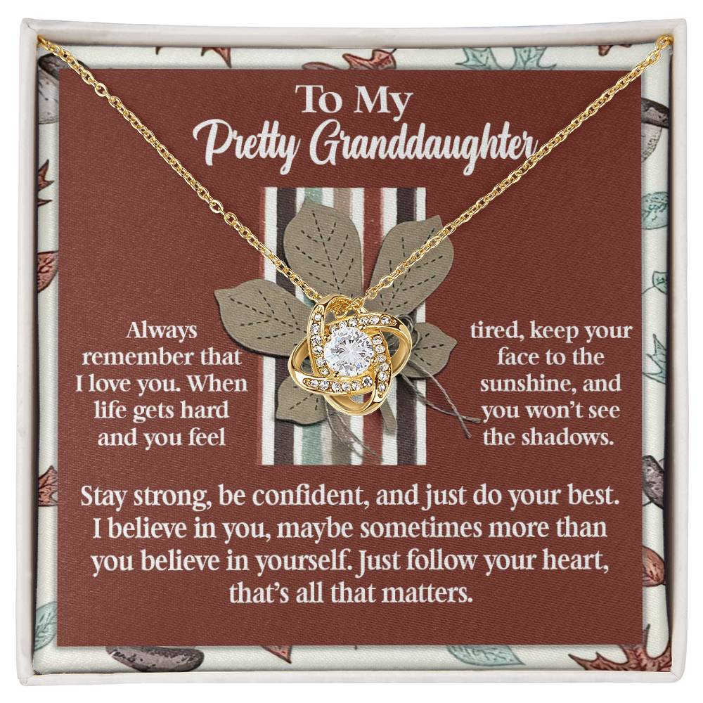 Granddaughter - See The Shadows - Love Knot Necklace