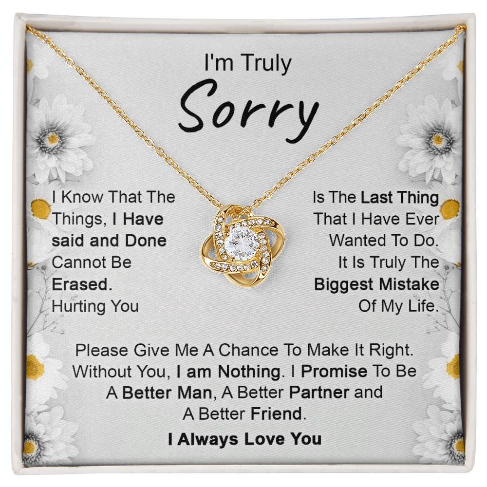 I’m Truly Sorry - Love Knot Necklace