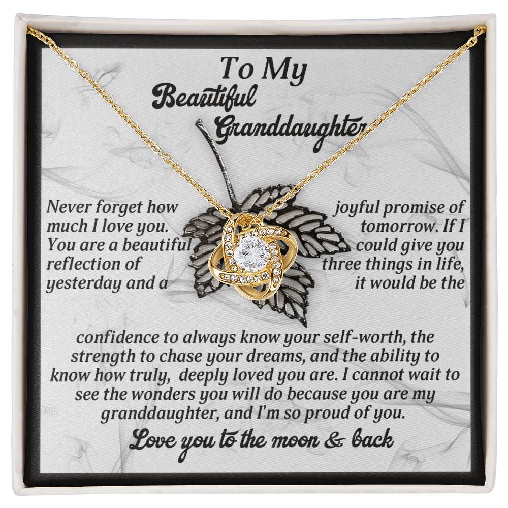 Granddaughter - Deeply Loved - Love Knot Necklace