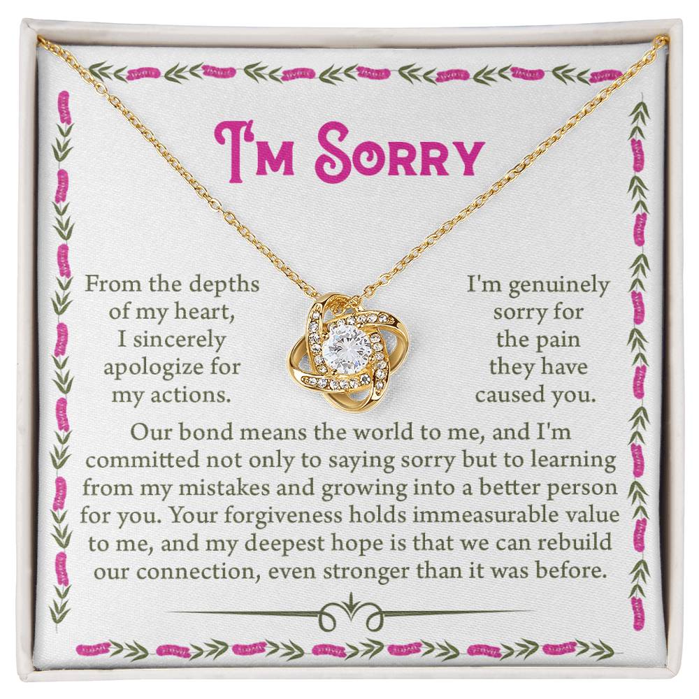 Sorry - A Better Person - Love Knot Necklace