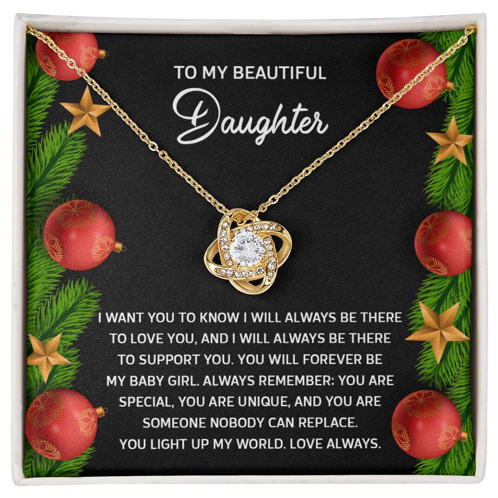 Daughter - Nobody Can Replace - Love Knot Necklace