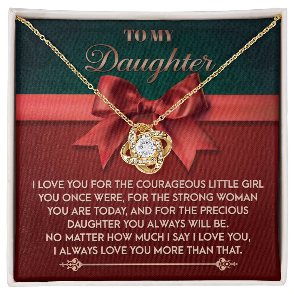 Daughter - Always Will Be - Love Knot Necklace