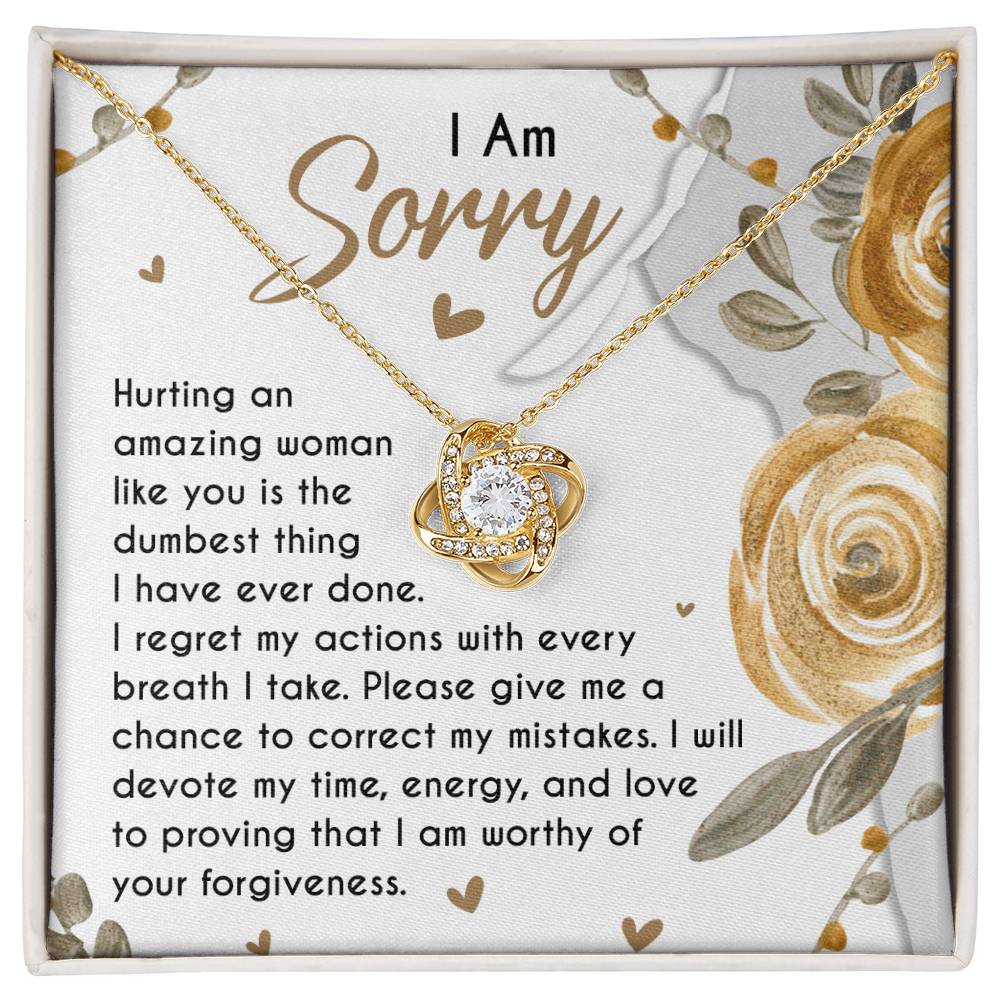 Sorry - Amazing Woman - Love Knot Necklace