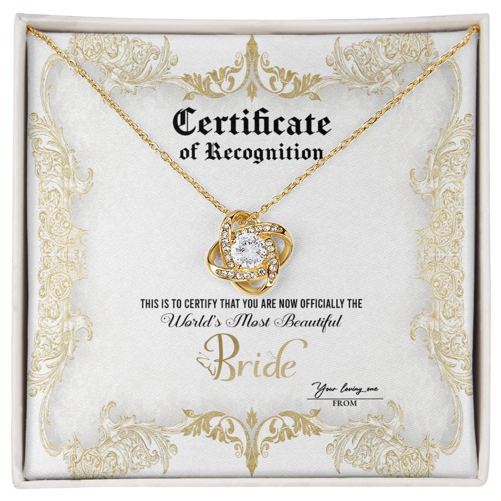 Bride - Certificate Of Achievement