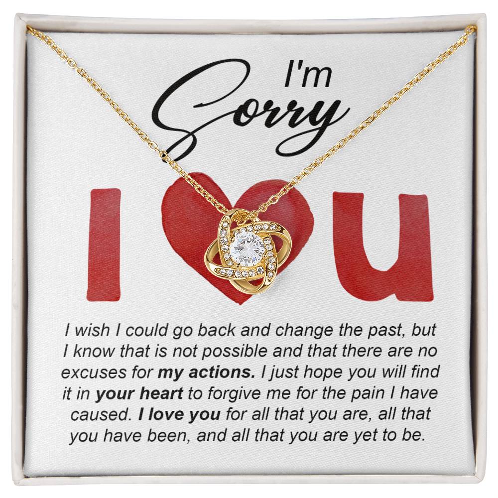 Sorry - Change The Past - Love Knot Necklace