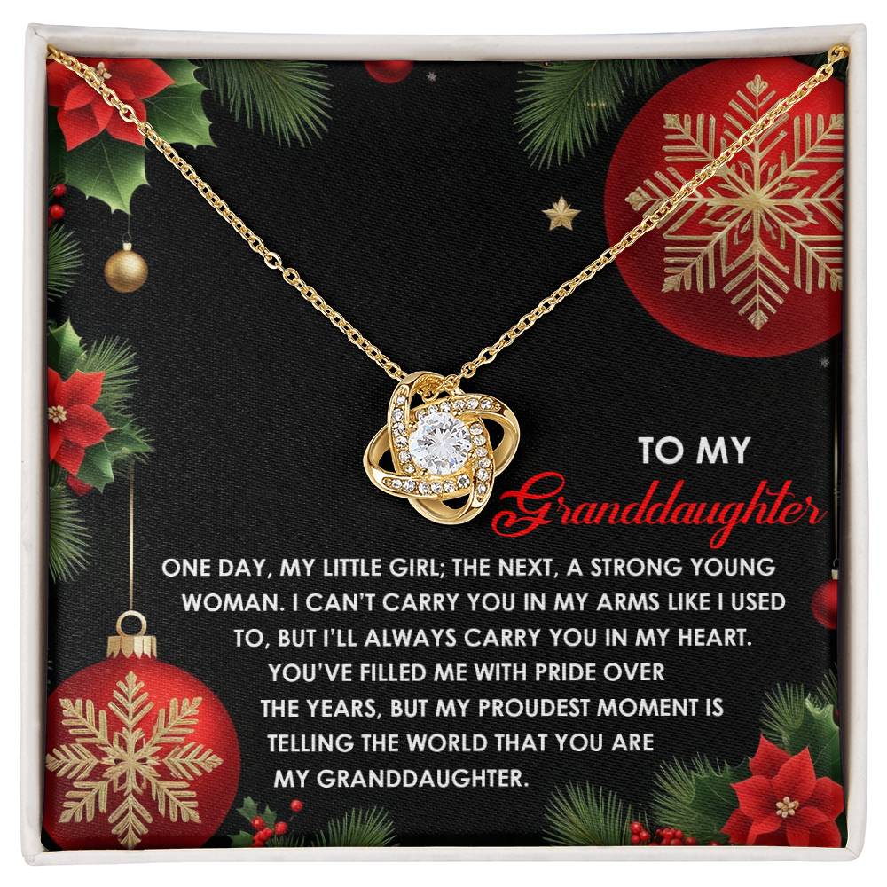 Granddaughter - Proudest Moment - Love Knot Necklace