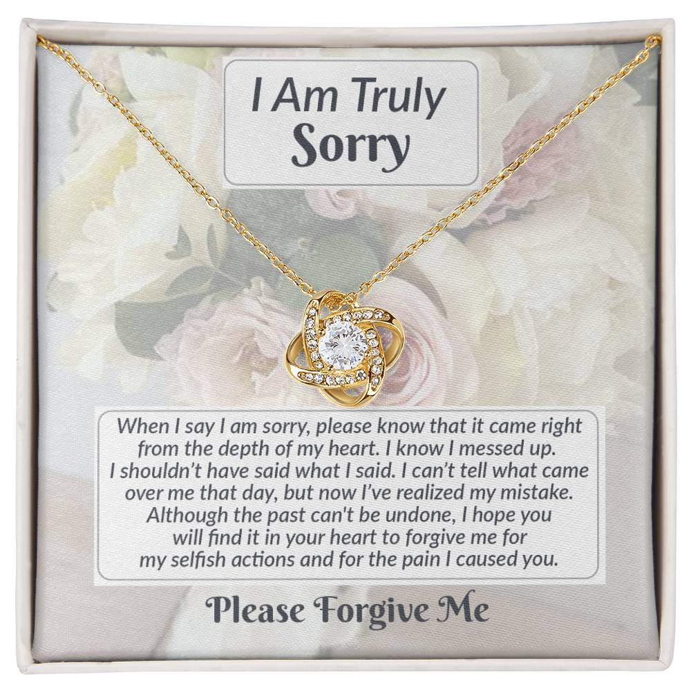 Sorry - What I Said - Love Knot Necklace