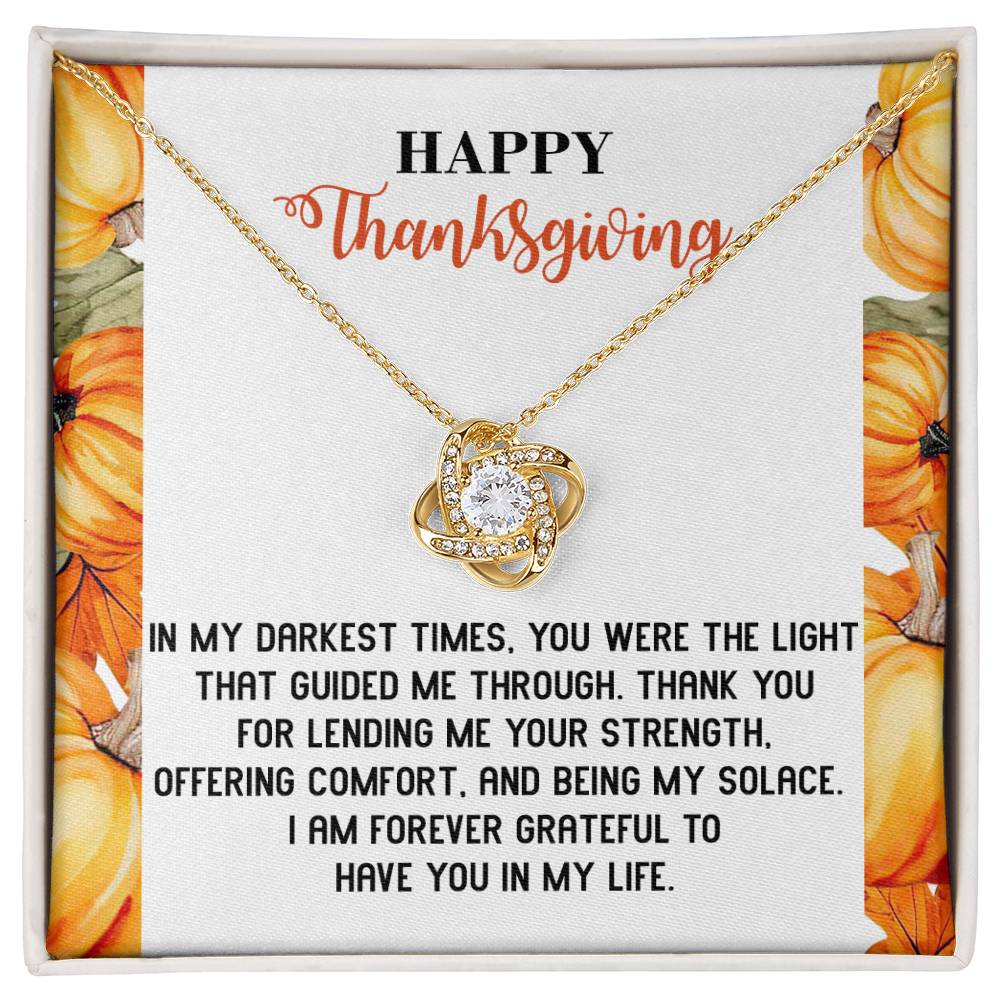 Thanksgiving - Guided Me Through - Love Knot Necklace