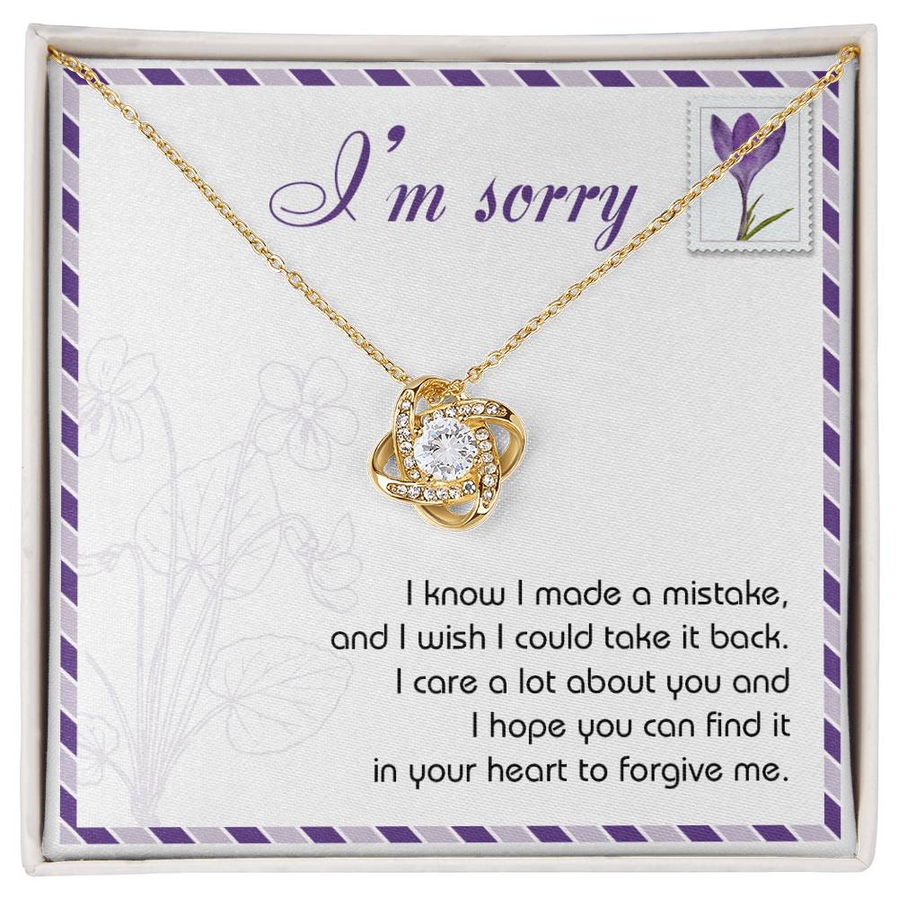 Sorry - Take It Back - Love Knot Necklace