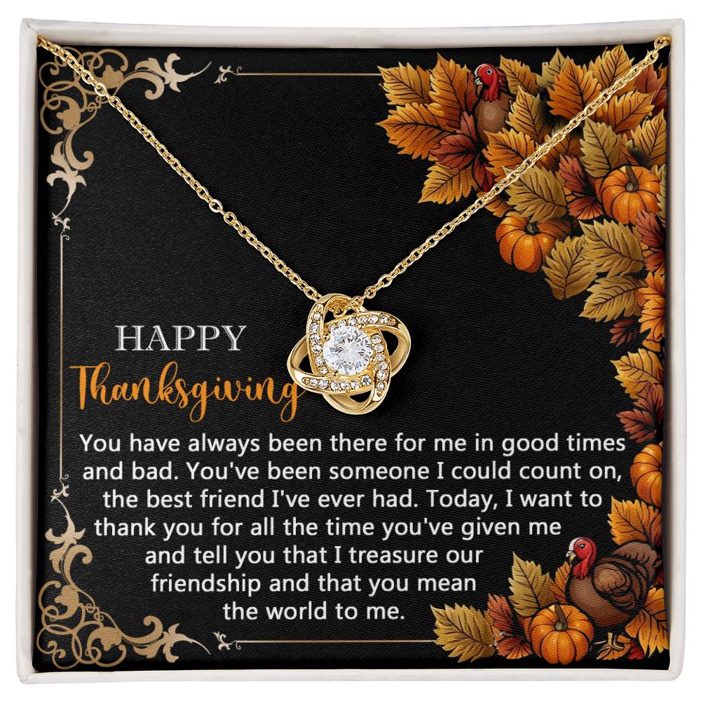 Thanksgiving - Count On - Love Knot Necklace