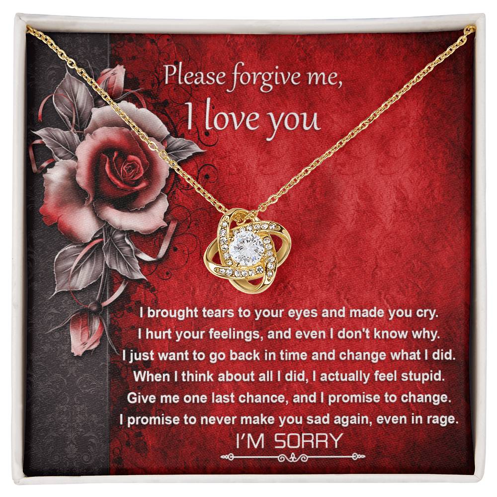Sorry - One Last Chance - Love Knot Necklace