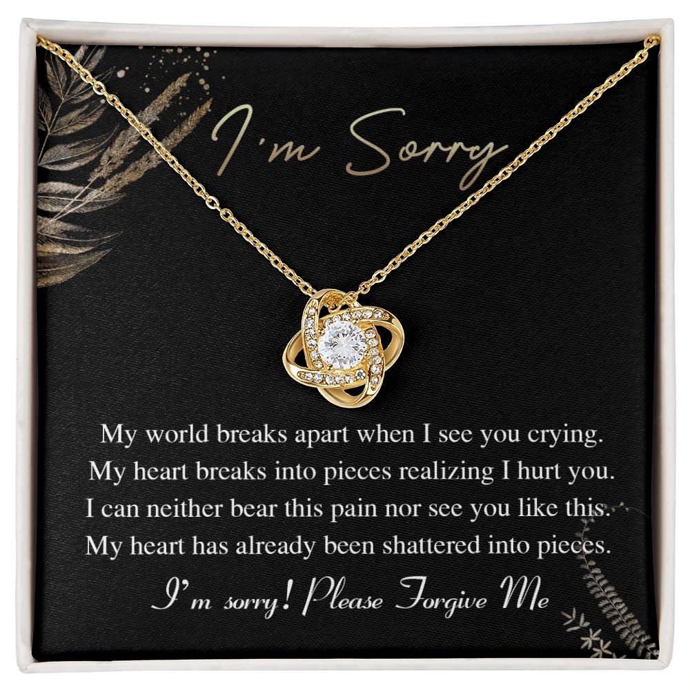 Sorry - See You Crying - Love Knot Necklace