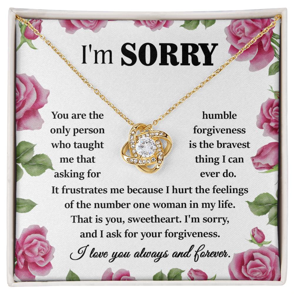 Sorry - Your Forgiveness - Love Knot Necklace
