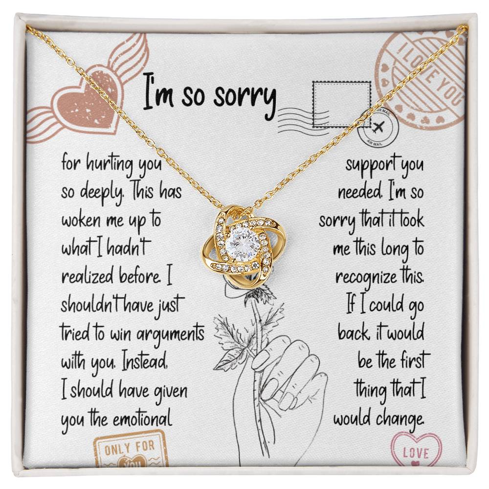 Sorry - Emotional Support - Love Knot Necklace