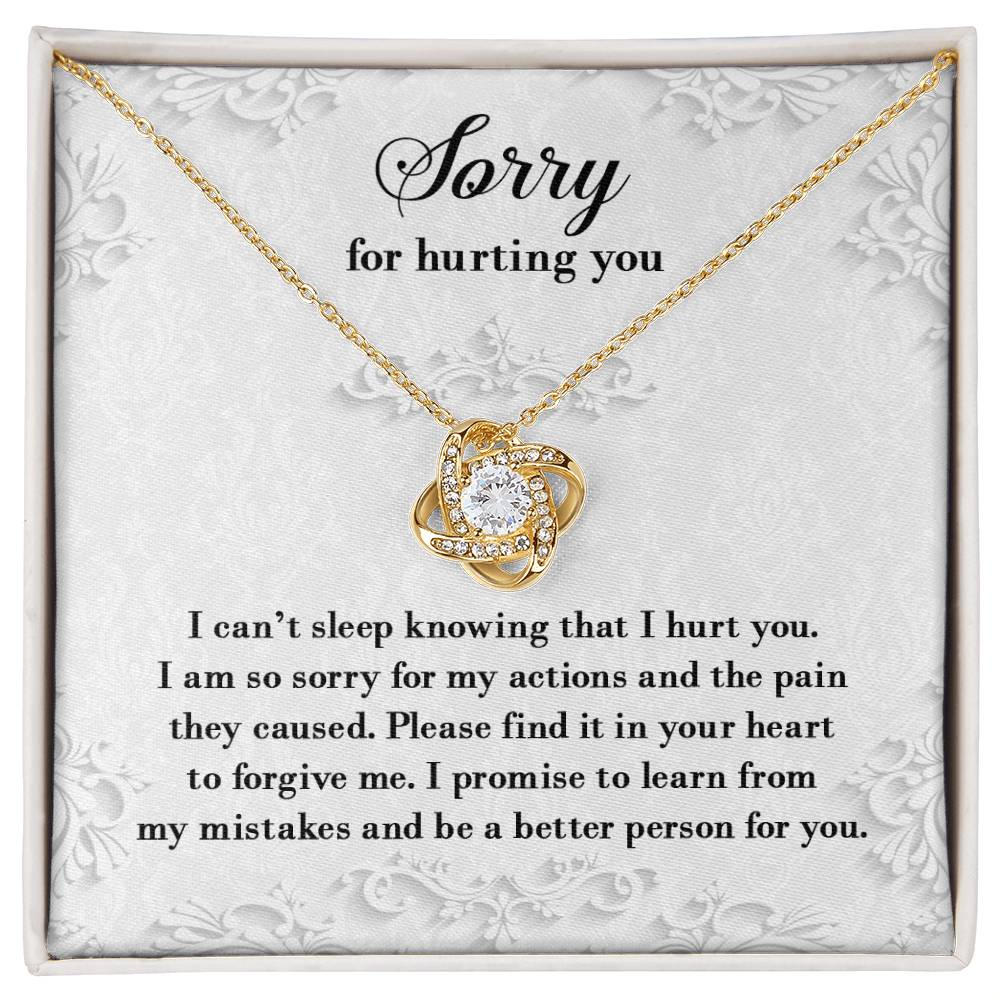Sorry - Can’t Sleep - Love Knot Necklace