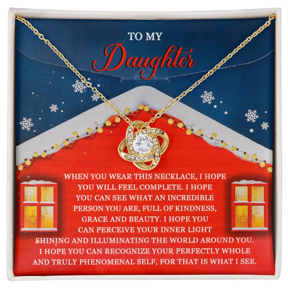 Daughter - Feel Complete - Love Knot Necklace