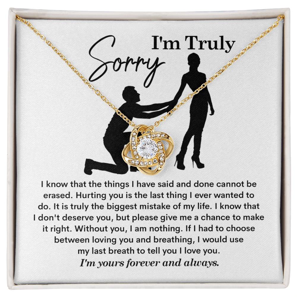 Sorry - My Last Breath - Love Knot Necklace