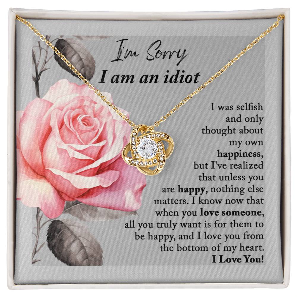 Sorry - Love Someone - Love Knot Necklace