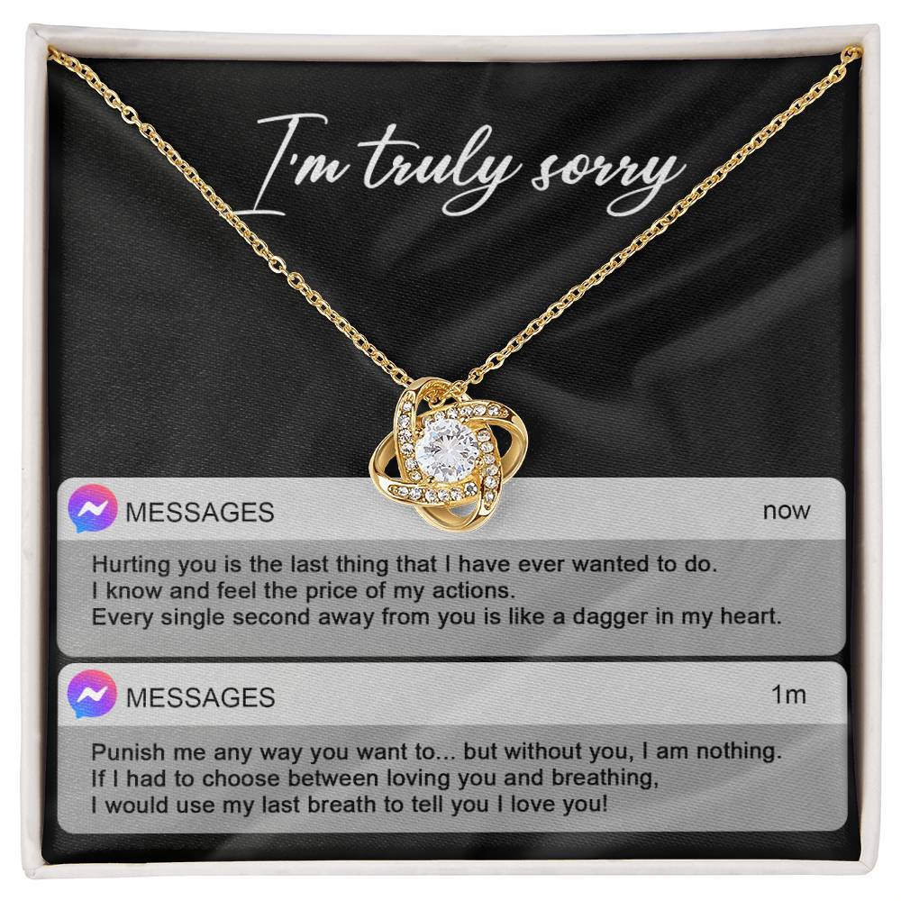 Sorry - Away From You - Love Knot Necklace