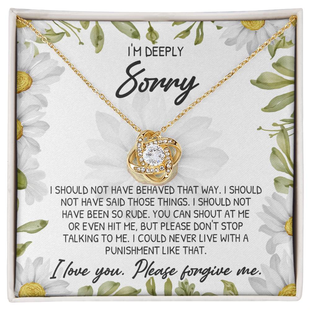 Sorry - Please Do Not Stop - Love Knot Necklace