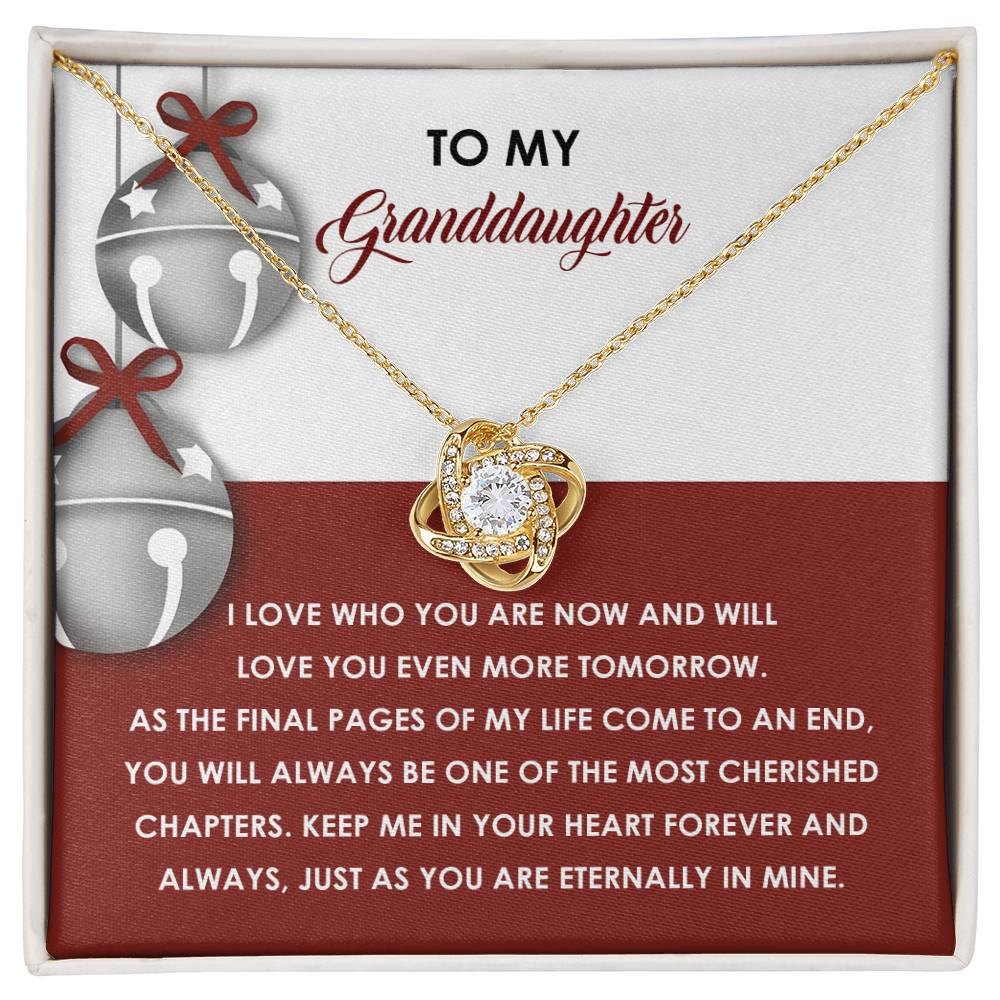 Granddaughter - To An End - Love Knot Necklace