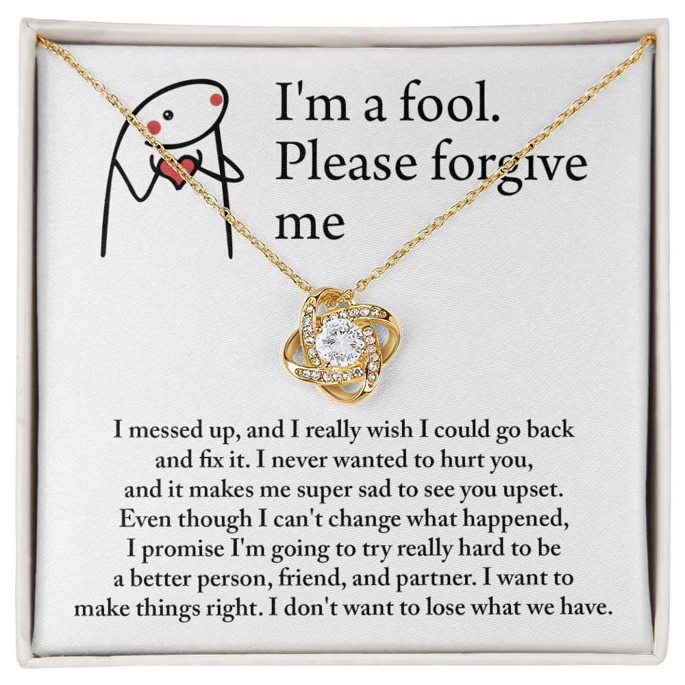 Sorry - Make Things Right - Love Knot Necklace