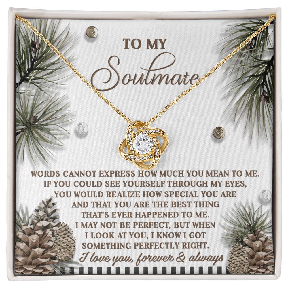 Soulmate - Perfectly Right - Love Knot Necklace