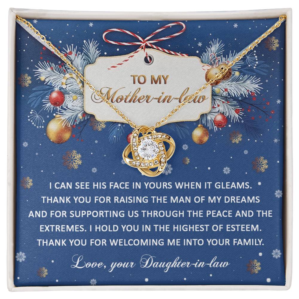 Mother-in-law - I Hold You - Love Knot Necklace
