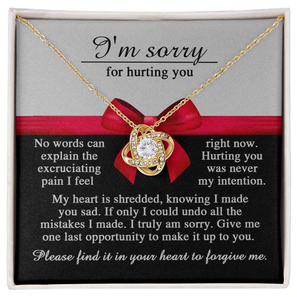Sorry - Made You Sad - Love Knot Necklace